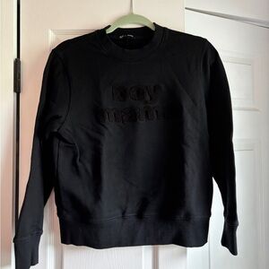 BOY MAMA Textured Black Crewneck